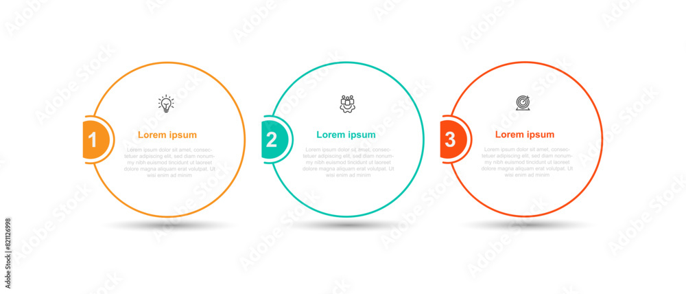 Poster Infographic template vector with 3 step or option can be used for workflow, business information, and web graphic design 