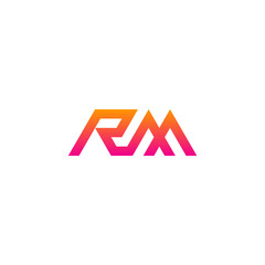  RM monogram logo - red yellow gradient.