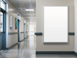Blank signboard mockup on a school campus bulletin board, display your educational institutions event posters