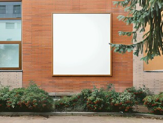 Blank signboard mockup on a school campus bulletin board, display your educational institutions event posters