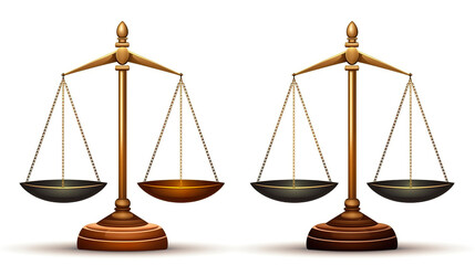 justice scales icon isolated on a white background