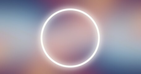 Abstract blue backdrop with glowing circles. grainy noise texture, grungy rough. banner design