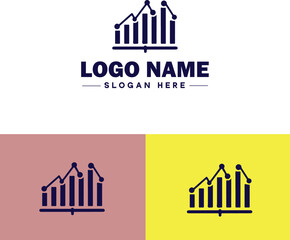 line graph icon Line chart Line plot Line diagram flat logo sign symbol editable vector