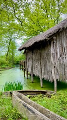 old wooden house  in the marshes