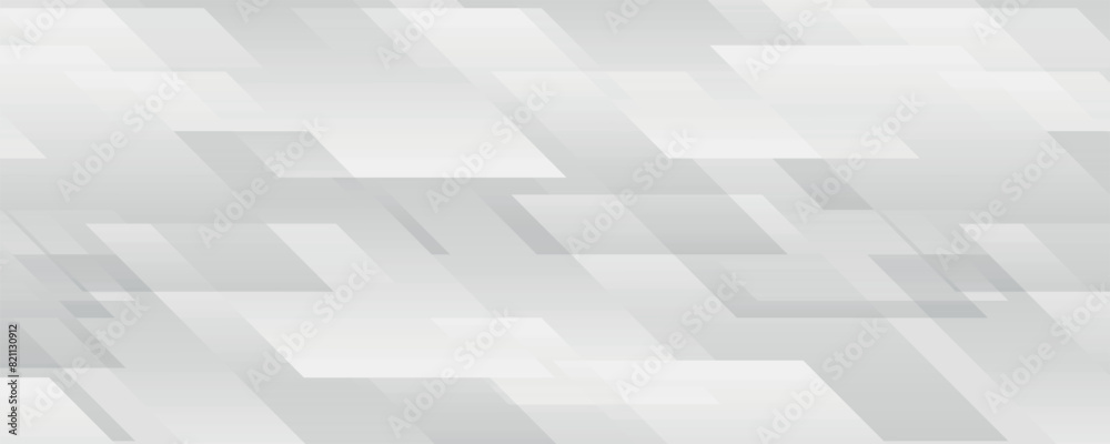 Aufkleber Abstract white background with diamond and triangle shapes layered in modern abstract pattern design, abstract seamless modern white and gray color technology concept geometric line vector background.