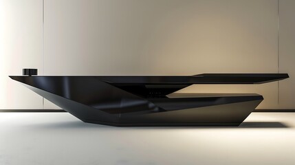 Sharp-Edged Black Display Stand