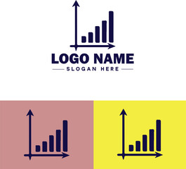 line graph icon Line chart Line plot Line diagram flat logo sign symbol editable vector