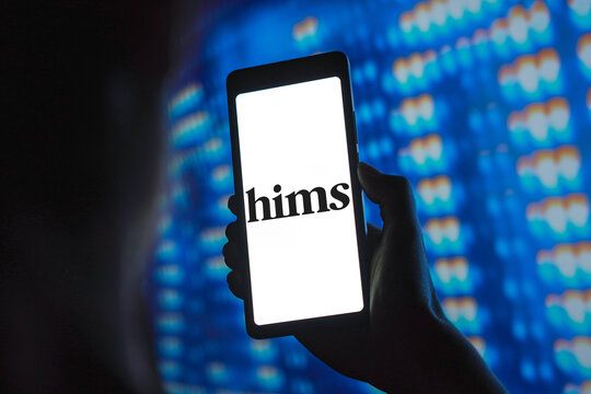 May 20, 2024, Brazil. In this photo illustration, the Hims & Hers Health, Inc. logo is displayed on a smartphone screen.