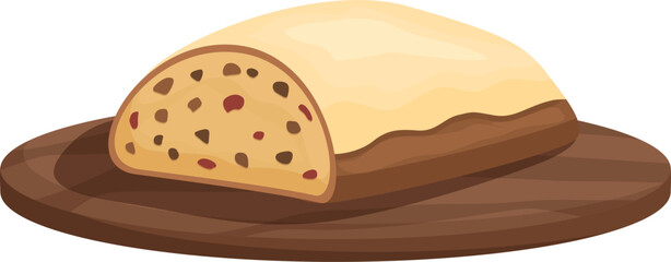 Vector illustration of a cheese quesadilla, a traditional mexican dish, on a wooden serving board