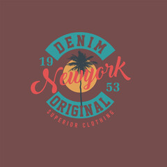 Fototapeta premium New york Denim Original superior typography brand t shirt design