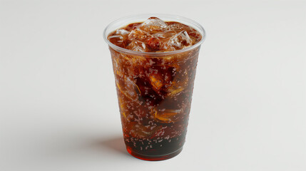 Cola soda with ice