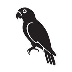 Parrot in cartoon, doodle style . Image for t-shirt, web, mobile apps and ui. Isolated 2d vector illustration in logo, icon, sketch style, Eps 10, black and white. AI Generative