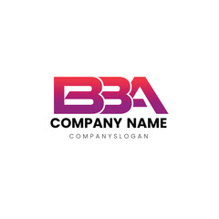 Letter BBA initial logo design