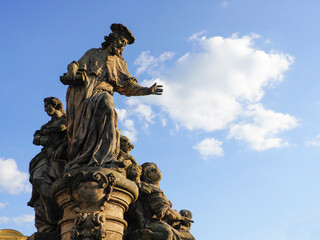 Statue of St Ivo Kermartin, Charles Bridge.