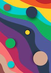 Abstract, multi-colored lines, illustration, vector