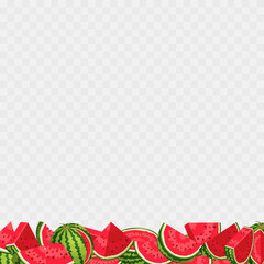 Watermelon background hills from fresh juicy watermelon on empty background with place for text