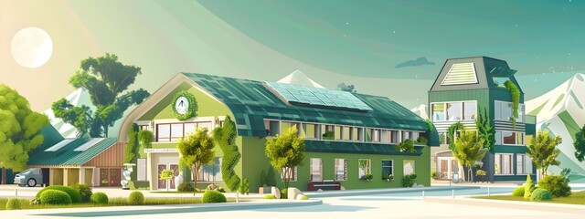 Sustainable Green Community Center A Modern of Ecofriendly Design and Green Activities