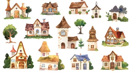 Delightful Collection of Whimsical Storybook Inspired Cottages and Enchanting Fairytale Dwellings in a Quaint Historic European Village
