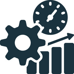 Performance Management icon. Monochrome simple Virtual Assistant icon for templates, web design and infographics