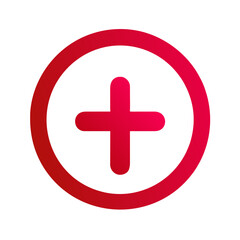Obraz premium red cross button