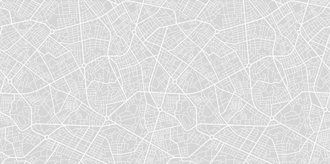 Street map of town. Vector Seamless Pattern