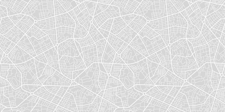 Street map of town. Vector Seamless Pattern
