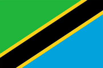 Flag of Tanzania. Vector illustration	