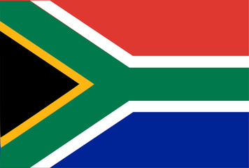 Flag of South Africa. Vector illustration	