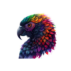 Obraz premium colorful parrot on white