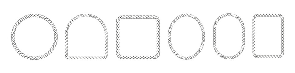 Rope frame. Rope frame vector.