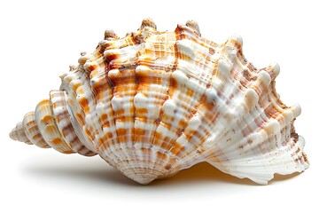 Fototapeta premium A large shell on a white surface
