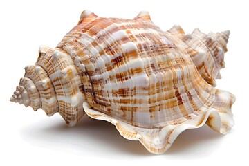 Obraz premium Shell on a white background with a shadow