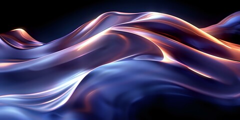 Reflective Elegance: Abstract Artwork with Smooth, Flowing Curves