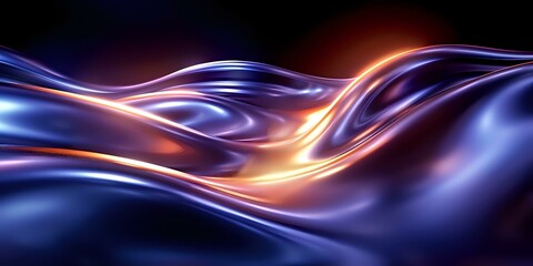 Vibrant Fluidity: Abstract Artwork with Elongated Wave-like Shapes