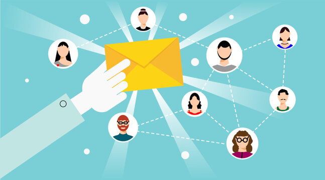 Human holding envelope for communicate people