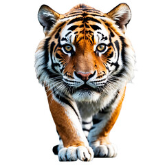 Naklejka premium a tiger is shown in this photo, the tiger is shown isolated on transparent background