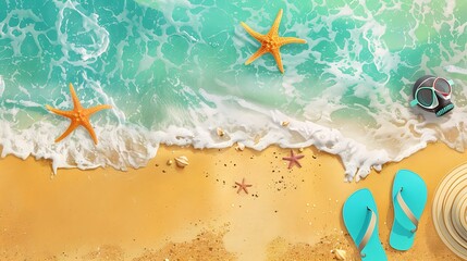 summer travel flyers , beach flyers