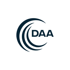 DAA logo. D A A design. White DAA letter. DAA, D A A letter logo design. D A A letter logo design in FIVE, FOUR, THREE, style. letter logo set in one artboard. D A A letter logo vector design.	
