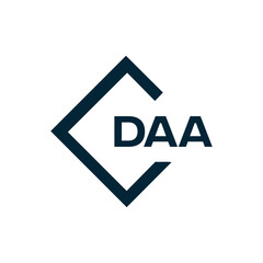 DAA logo. D A A design. White DAA letter. DAA, D A A letter logo design. D A A letter logo design in FIVE, FOUR, THREE, style. letter logo set in one artboard. D A A letter logo vector design.	
