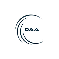 DAA logo. D A A design. White DAA letter. DAA, D A A letter logo design. D A A letter logo design in FIVE, FOUR, THREE, style. letter logo set in one artboard. D A A letter logo vector design.	
