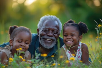 Generations Unite: Grandfather Bonding with Grandkids