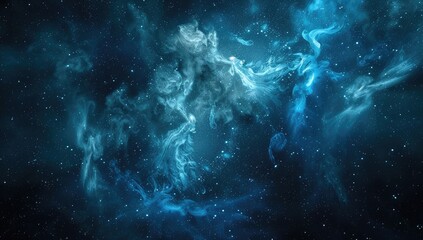 Fototapeta premium Cosmic Blue Energy Swirls