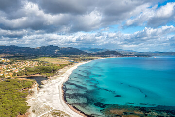 Aerial View of Santa Lucia, Siniscola, Province of Nuoro, Sardinia 