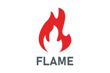 Fire Flame Logo design vector. Bonfire Silhouette Logotype icon
