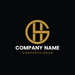 Obraz premium Letter HG initial logo design 
