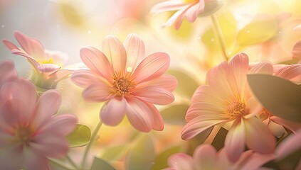 Pastel Daisies in Soft Focus