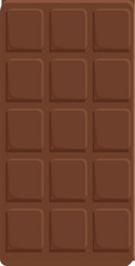 Isolated image of a full dark chocolate bar, perfect for confectionery concepts