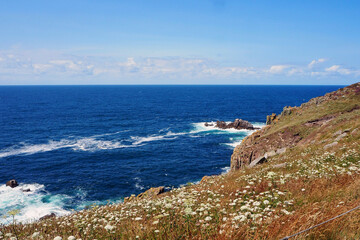 Fototapeta premium view of the sea from cliffs