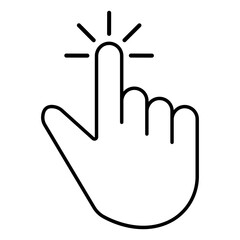 Hand Click Cursor Icon, Simple Icon Vector Design