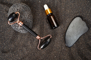 gua sha, face massage roller